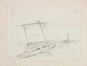 Lighthouse, and Figure in a Boat